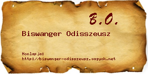 Biswanger Odisszeusz névjegykártya